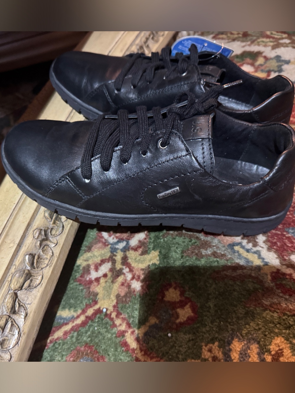 Josef Seibel lady’s Black Leather Lace-Up Comfort Casual Shoes size 41W/10 wide